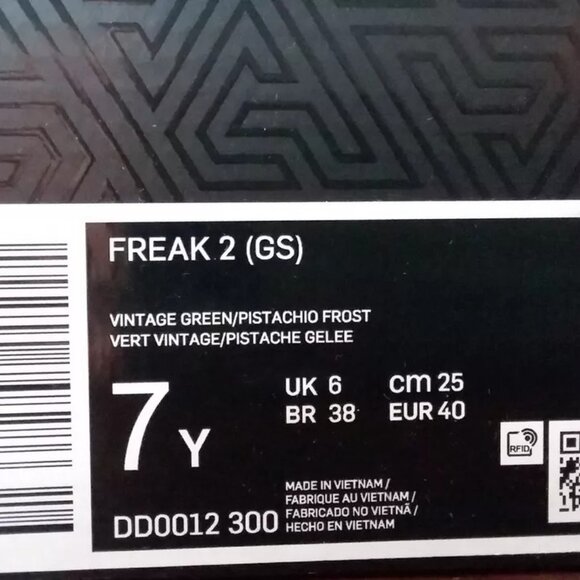 Nike Freak 2 GS Basketball - DD0012 300 - Green / Pistachio - 7Y / Women's: 8.5 - Picture 4 of 9